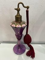 Antique Enameled DeVilbiss Perfume Atomiser in purple