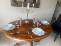 Small Antique Burr Walnut Dining Table