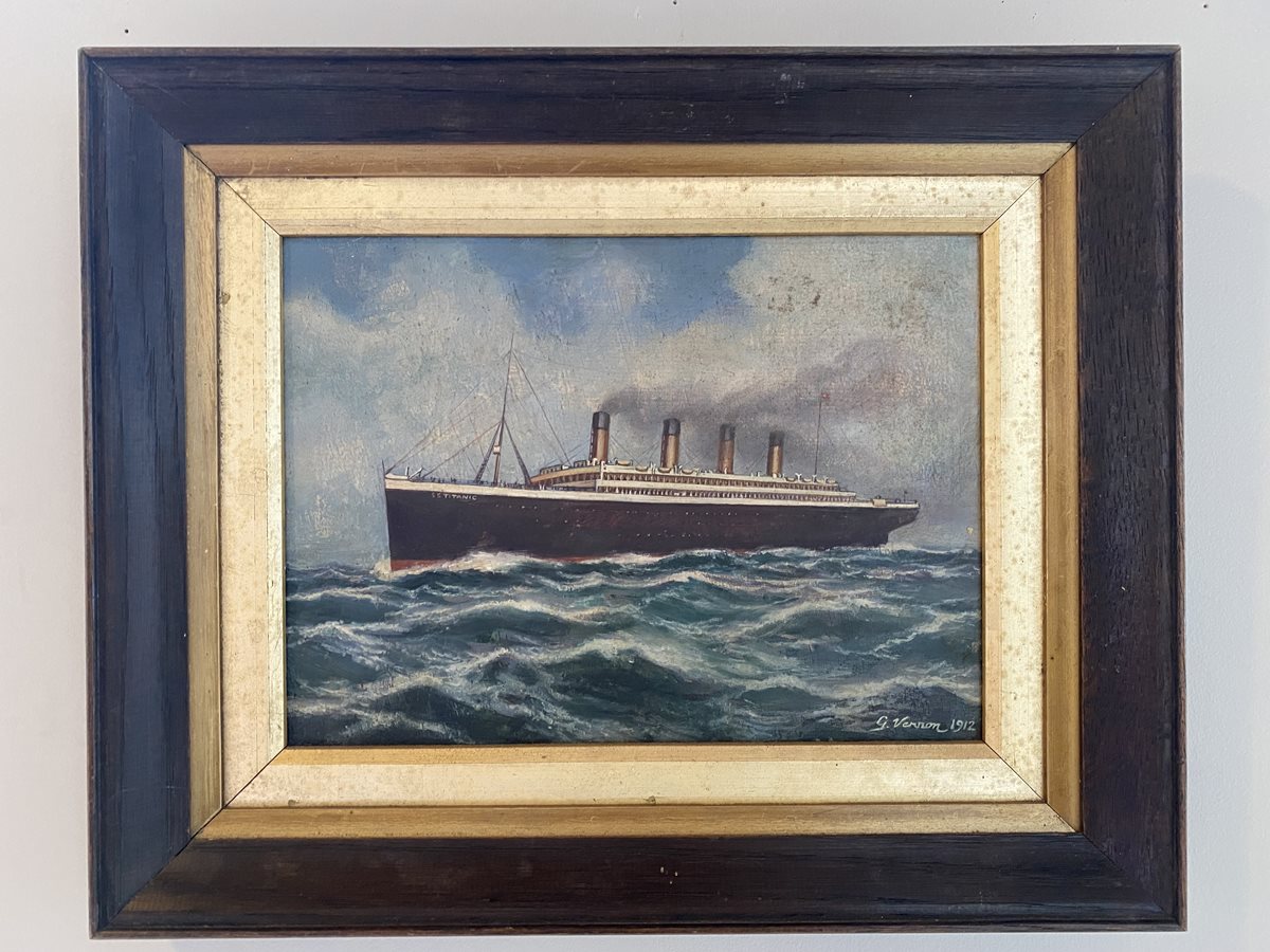 Oil Painting of The RMS Titanic from 1912.
