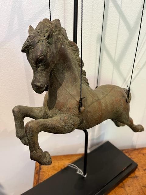 Bronze Jumping Horse Sculpture