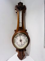 V. Large Oak Banjo Barometer