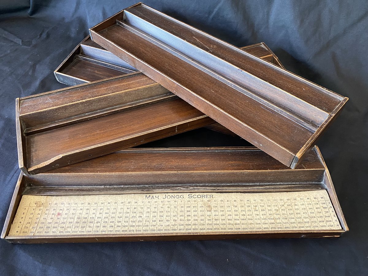 Old Wooden Mahjong Tile Boards