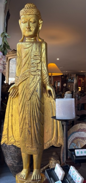 Large Carved Golden Budda