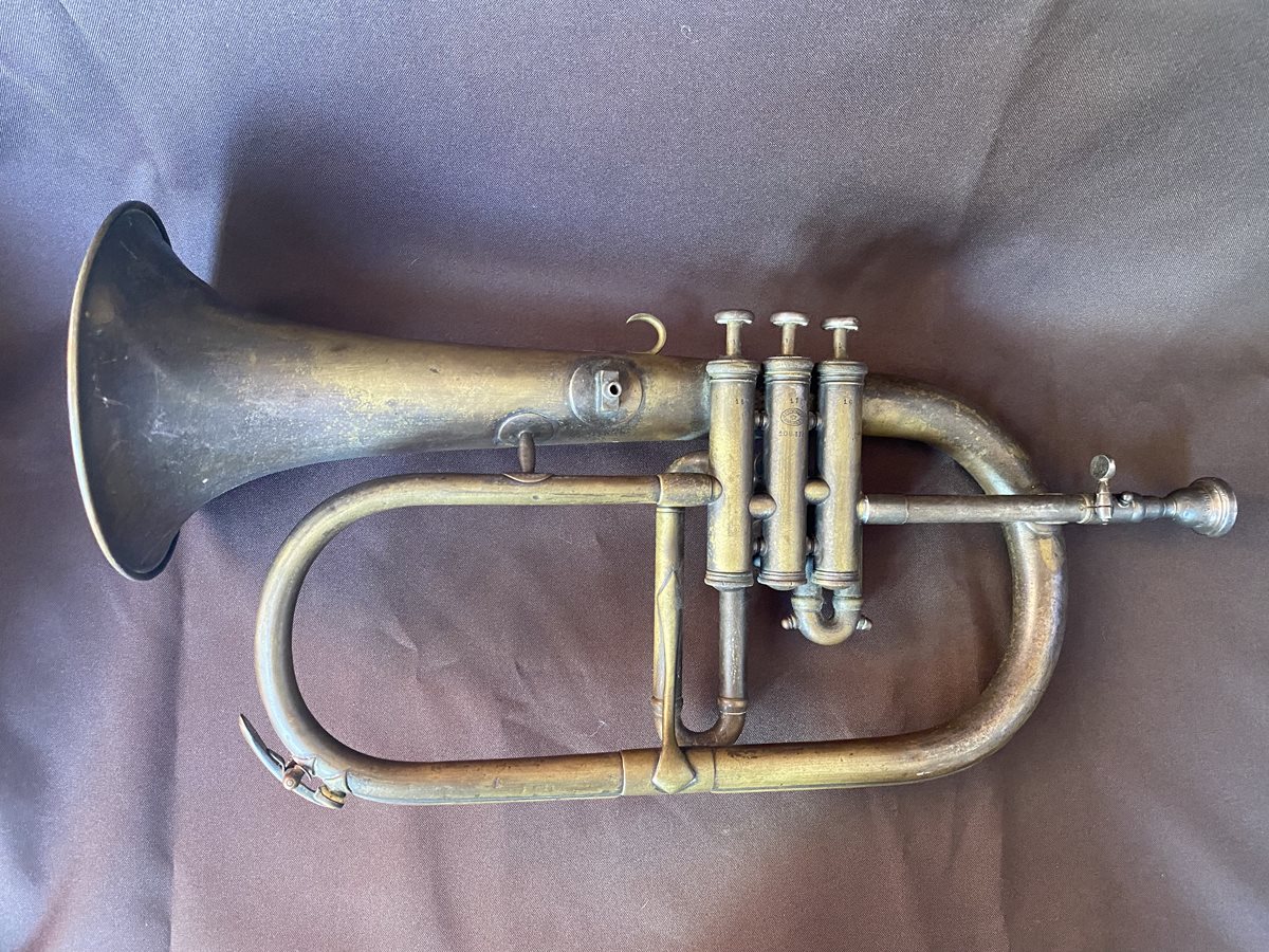 Antique Besson Brevete Brass Flugelhorn Orakei Objet Antiques, Art