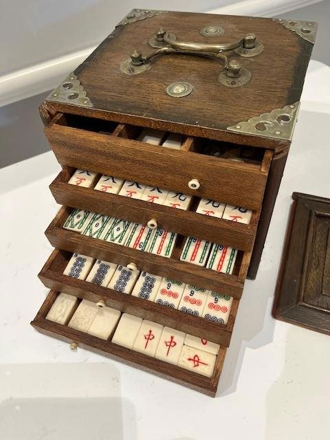 Vintage Boxed Mahjong Set