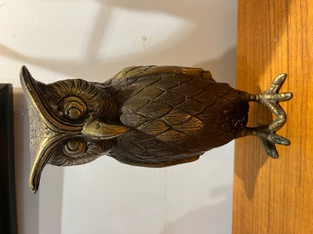 Vintage Bronze Owl