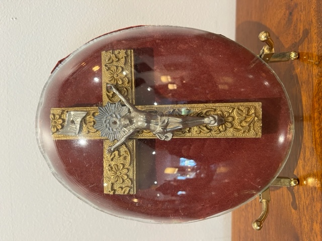 French Crucifix under Glass