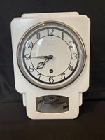 Smiths Enfield White Enamel Wall Clock 1950's