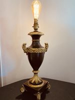 French Cast Metal Table Lamp