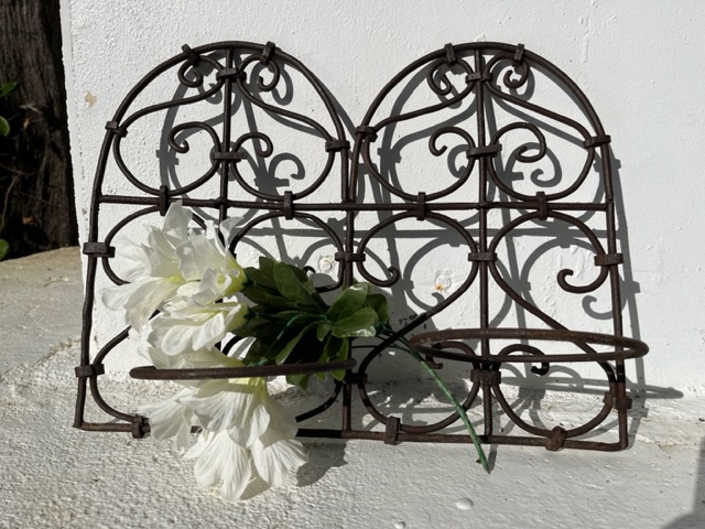 French Wrought Iron Double Pot Plant holder