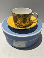 Wedgwood Wonderlust Yellow Tonquin Fine Bone China Teacup & Saucer with Box