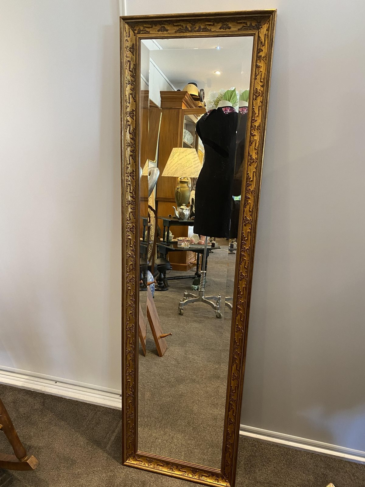 Full Length Gilt Mirror Orakei Objet Antiques, Art, Furniture and