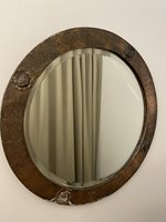 Round Copper Arts & Crafts Mirror