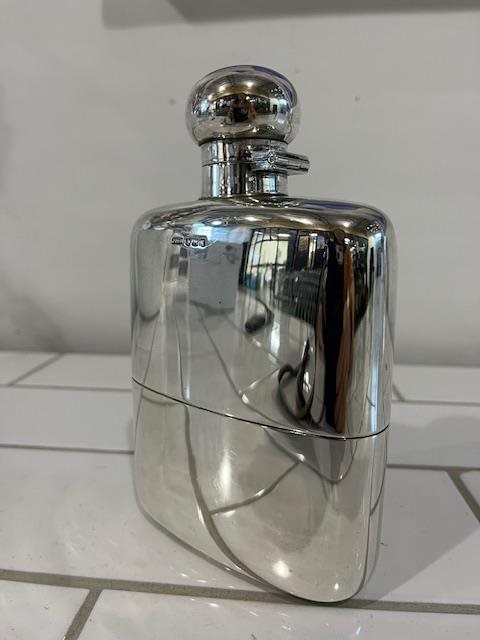 Antique Sterling Silver Whisky Flask, 1924