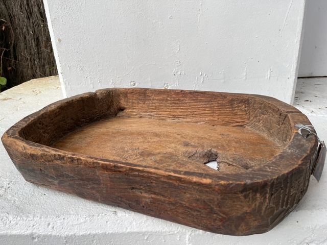 Rustic old Chinese wooden trough