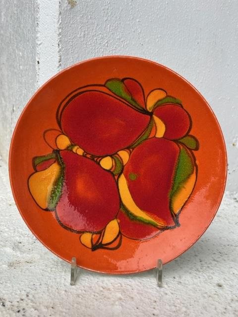 Poole Pottery Delphis Orange Abstract Dish
