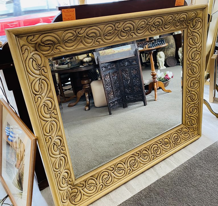 Large Carved Wooden Mirror