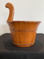 Old Chinese Wooden Bucket with Handle