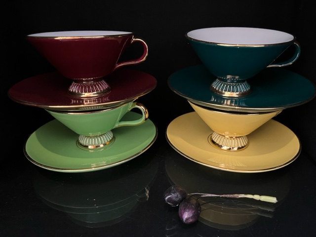 Colourful Deco Style Italian Coffee Cups