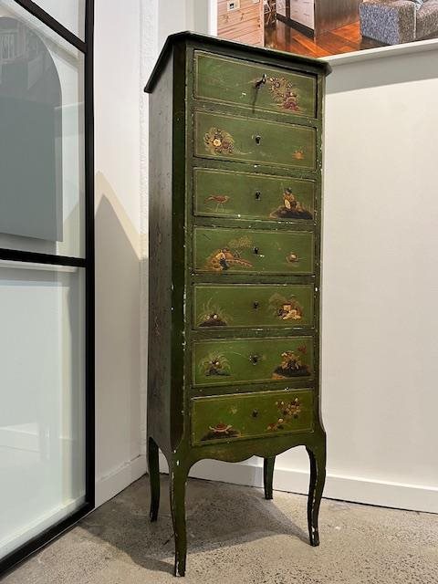 Vintage Chinoiserie Seven-Drawer Semainier