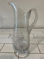 Engraved Glass Water Jug