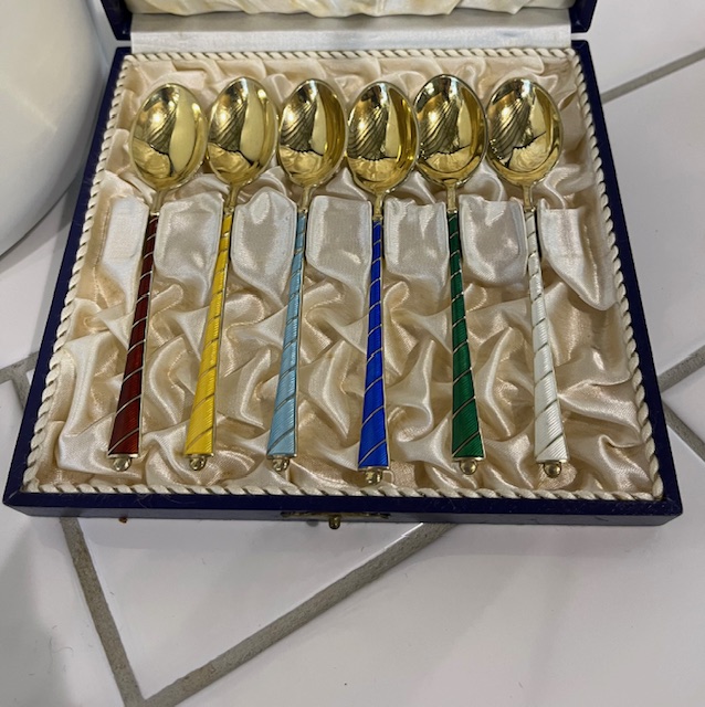 Egon Lauridsen Enameled Coffee Spoons