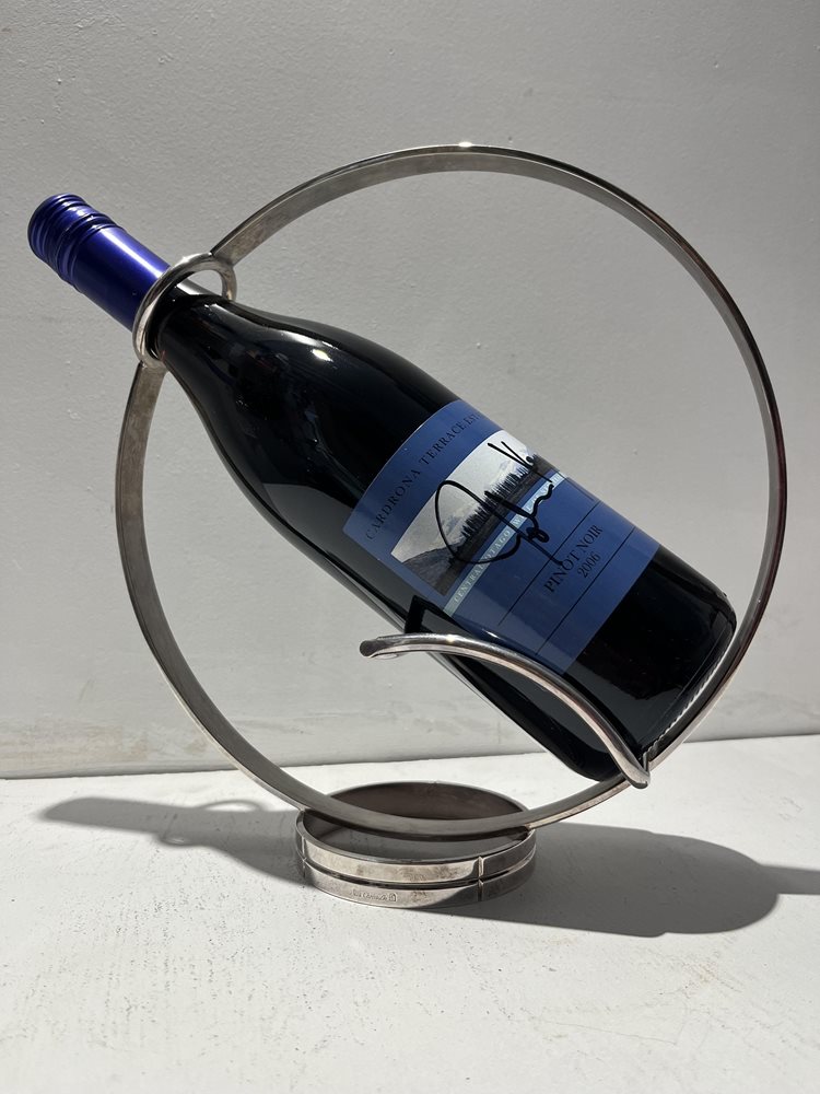Christofle Vertigo Silver-Plated Wine Bottle Server  Holder by Andrée Putman