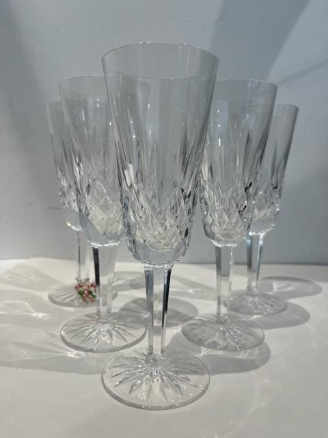 Flute in vetro per champagne bicchiere a calice epoca anni 70 inciso