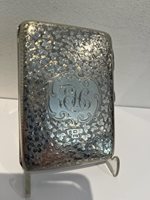 Edwardian Sterling Silver & Leather card Case
