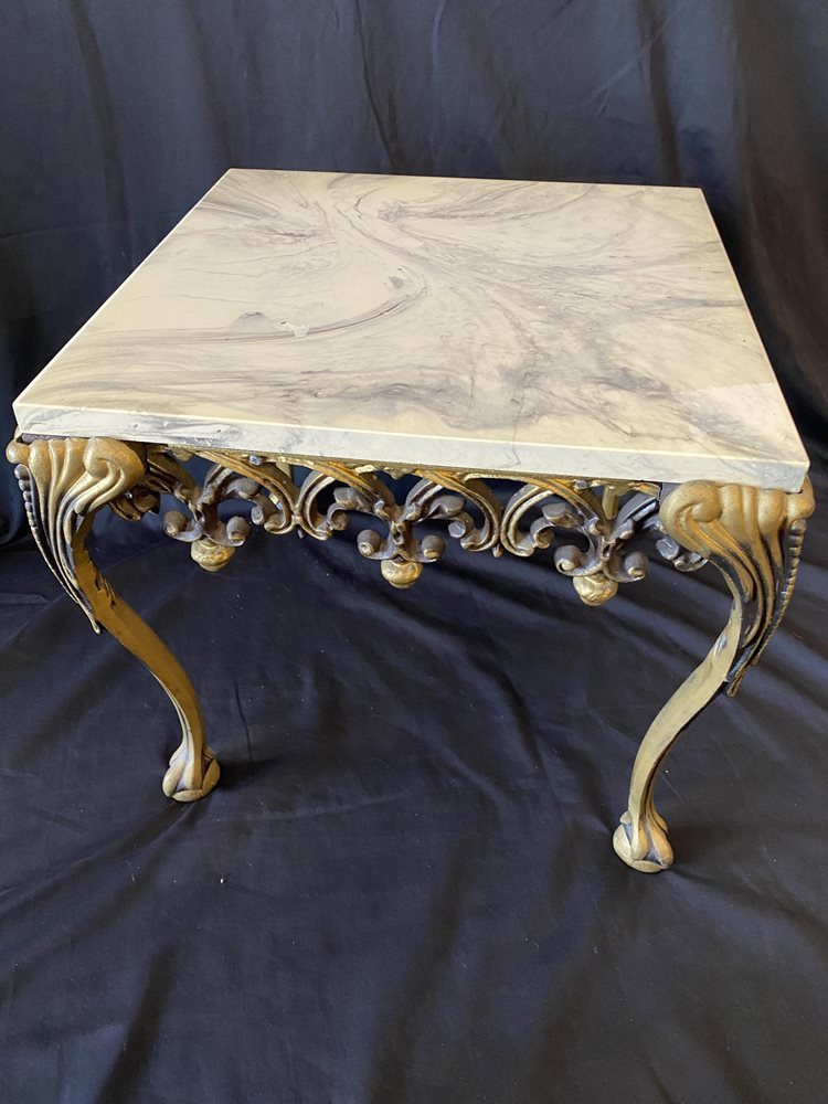 Marble & Cast Iron coffee table