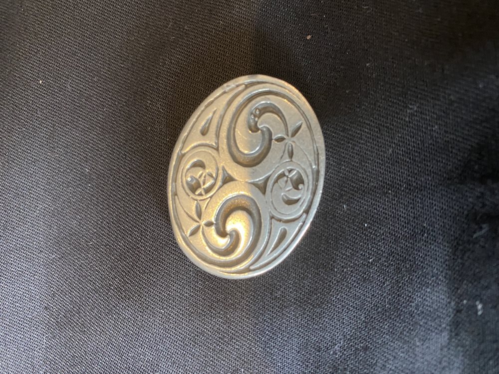 Pewter Celtic design broach