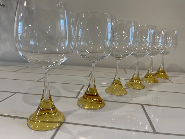 Six Rosenthal Studio Wine Glasses