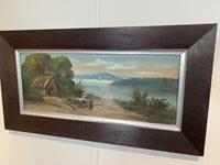 NZ Colonial Oil in oak frame by Henry Garratt, (De Ritz)