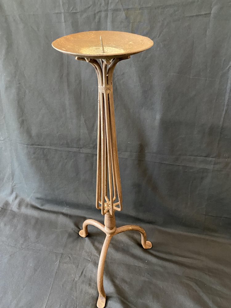 Old Wrought Iron Candle Holder