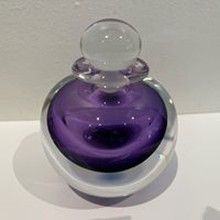 Purple Hogland Glass stoppered Bottle